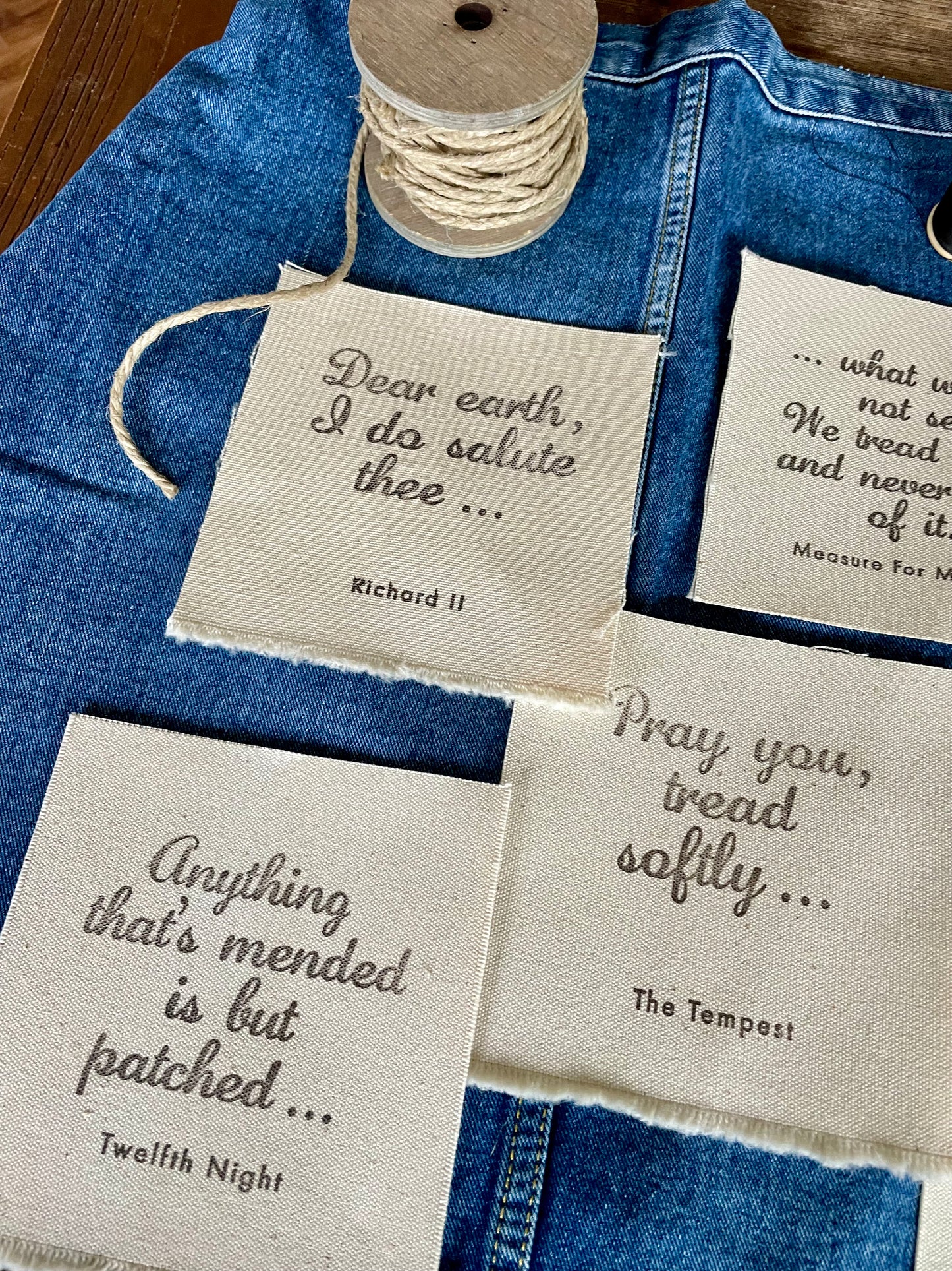 Sew-On Patches Set: Shakespeare's Earth-Friendly Quotes
