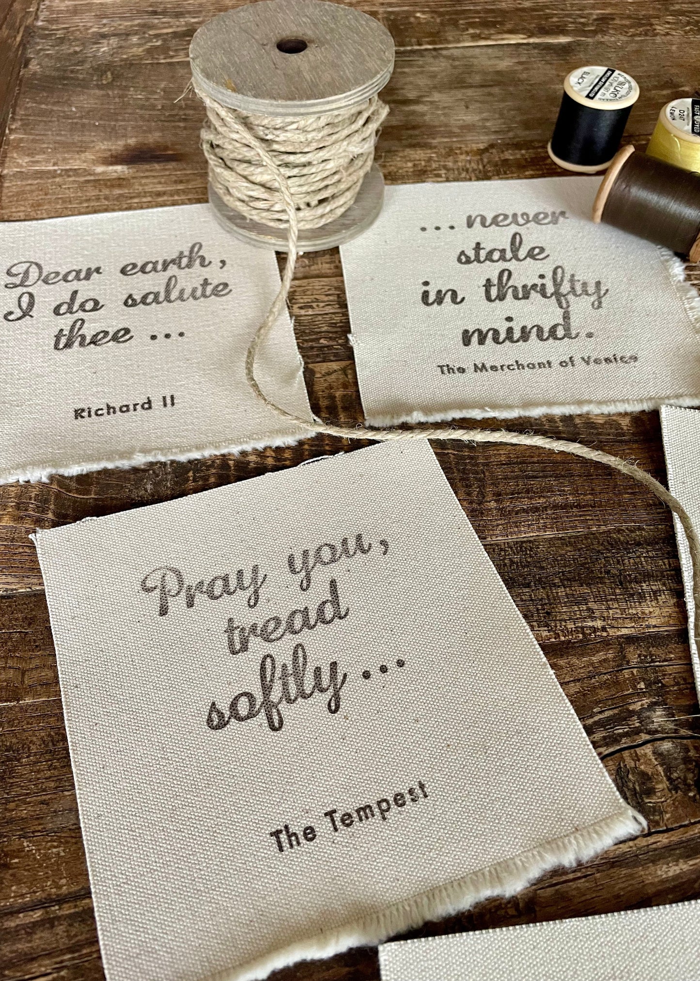 Sew-On Patches Set: Shakespeare's Earth-Friendly Quotes