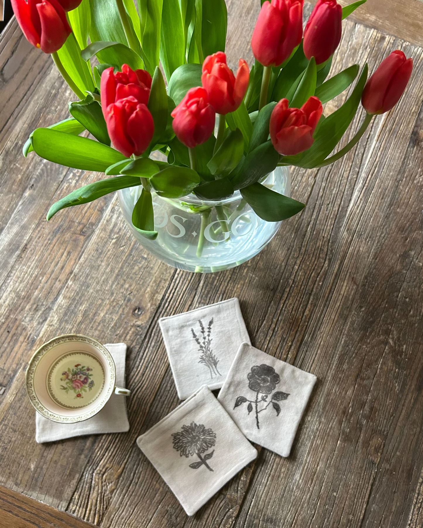 Coasters Set: Shakespeare's Flowers