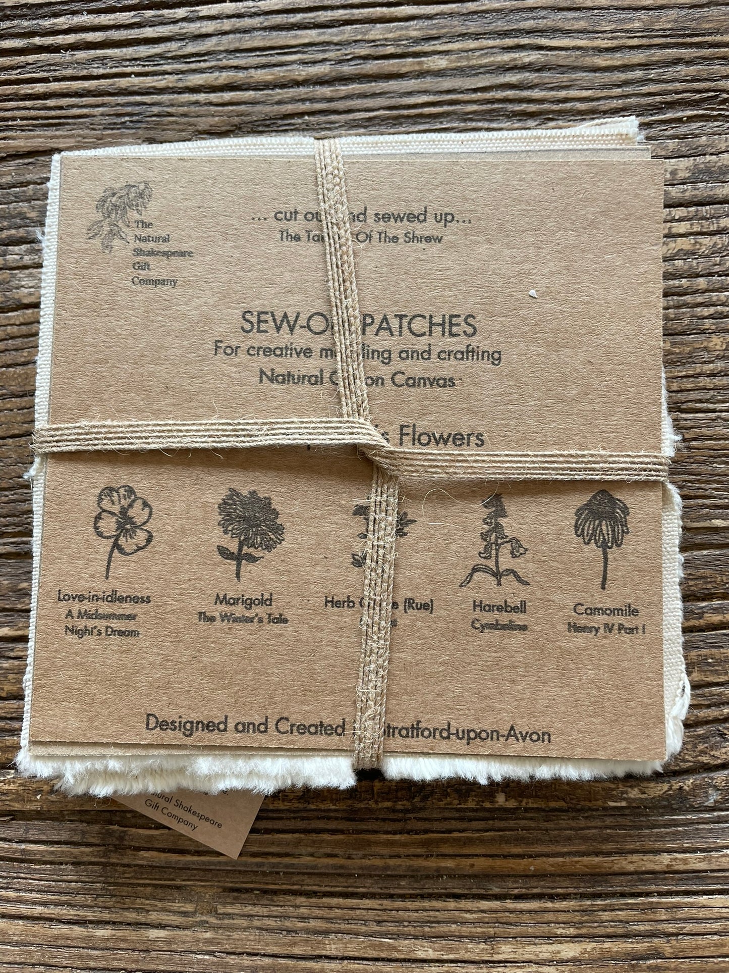 Sew-On Patches Set: Shakespeare's Flowers