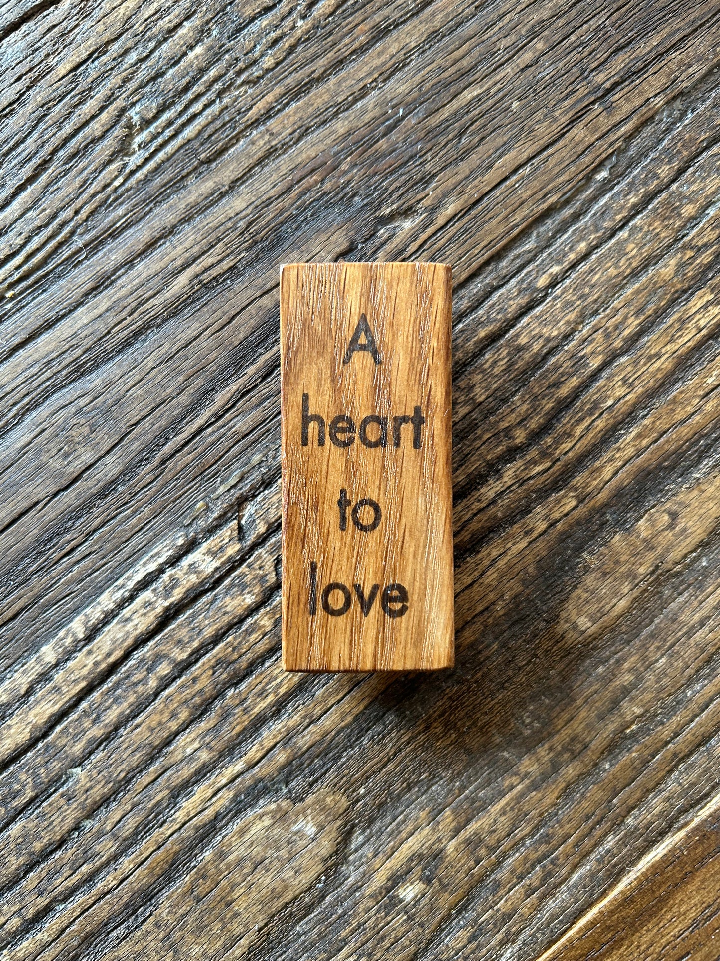 Wooden Fridge Magnet: Love Quote