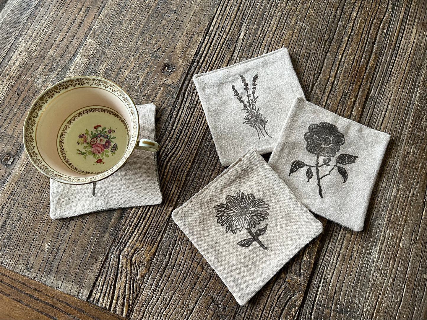 Coasters Set: Shakespeare's Flowers