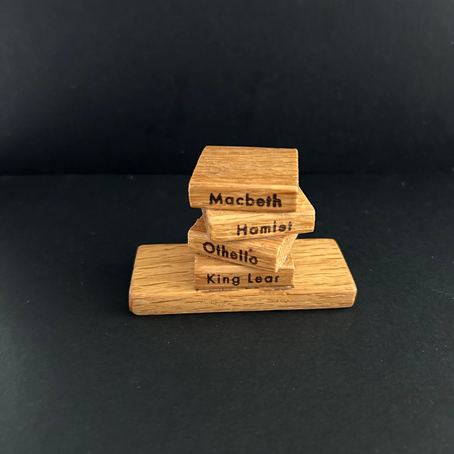 The Tragedies wooden bookshelf: Oak