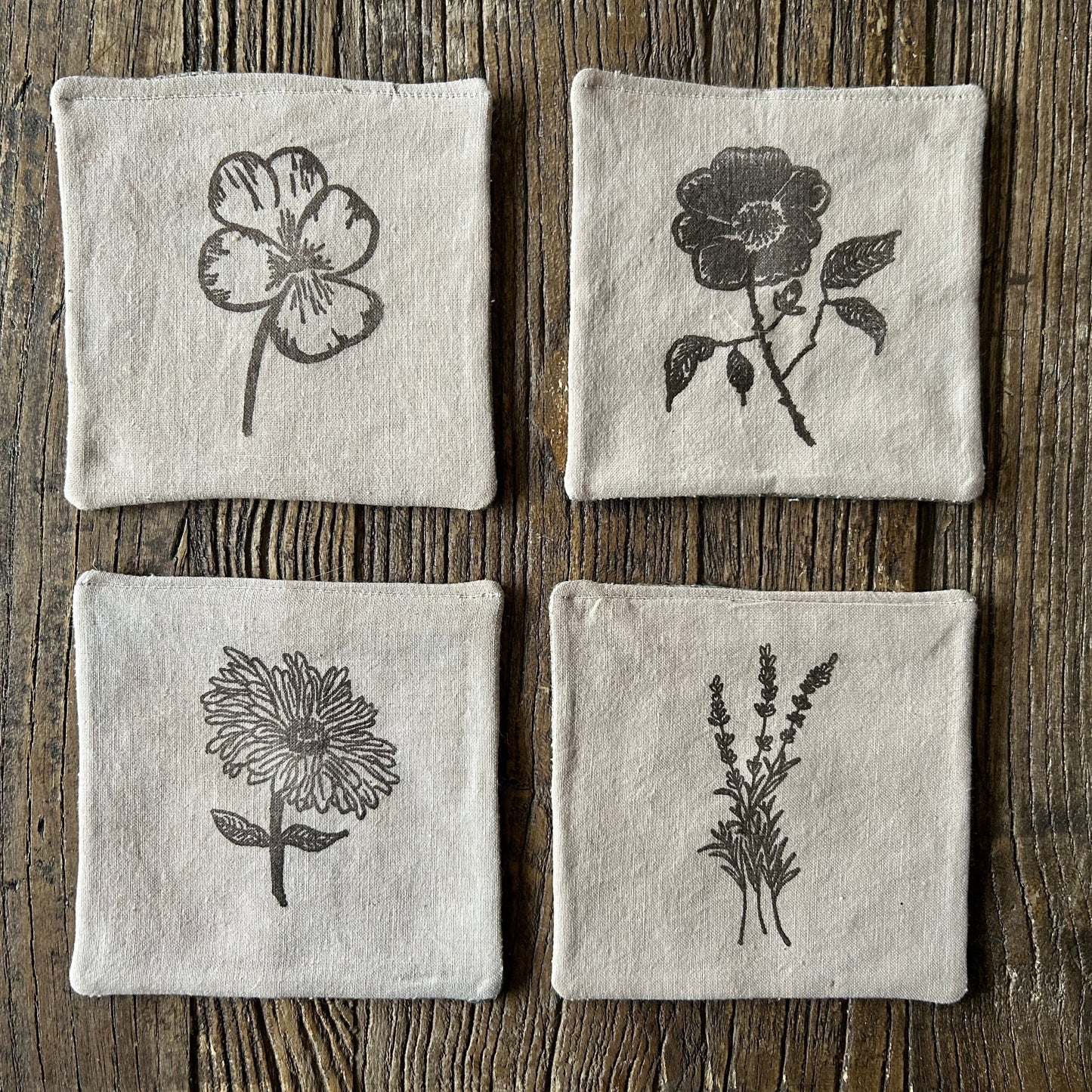 Coasters Set: Shakespeare's Flowers