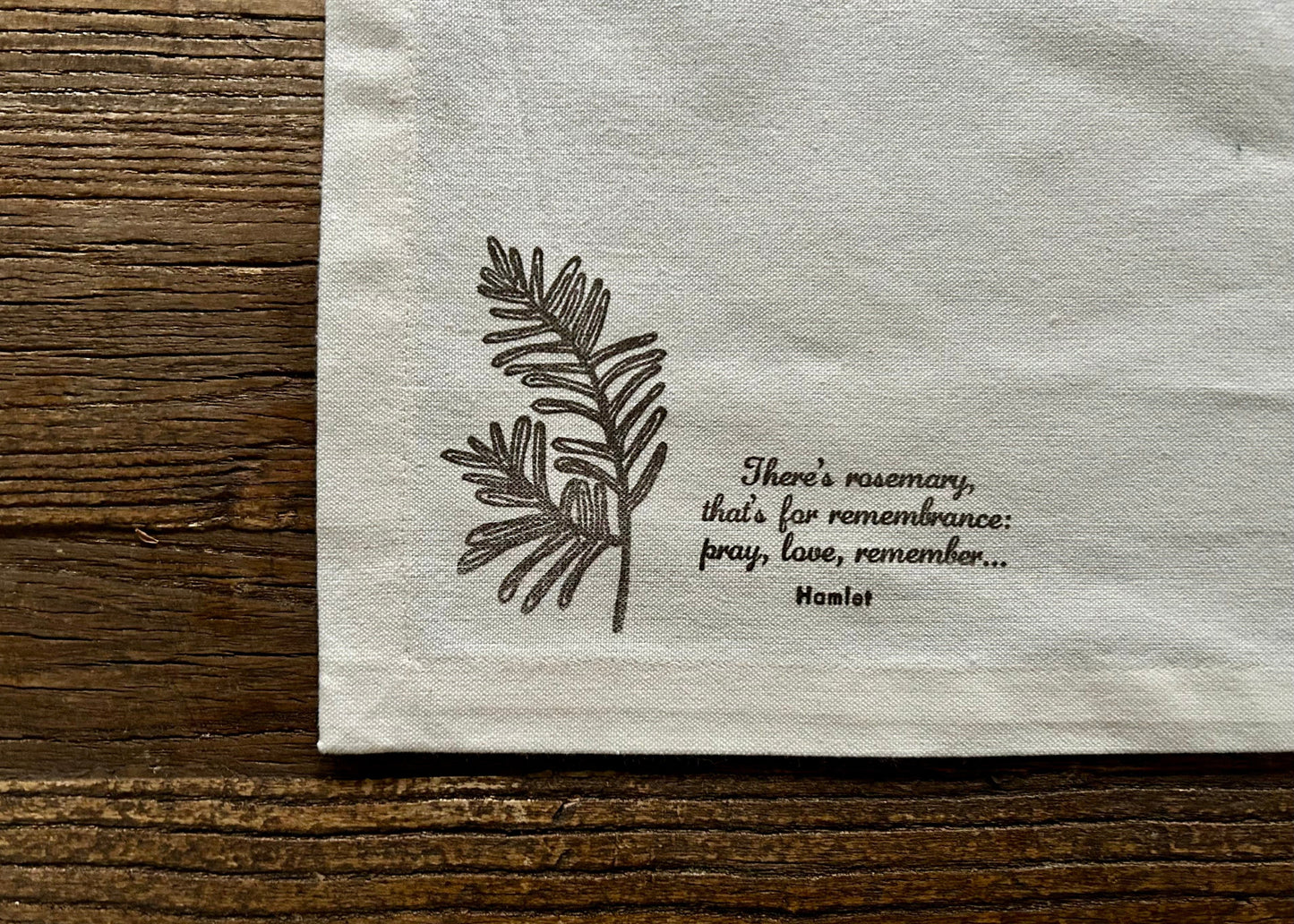 Organic Cotton Napkin Set: Ophelia (Willow and Rosemary)
