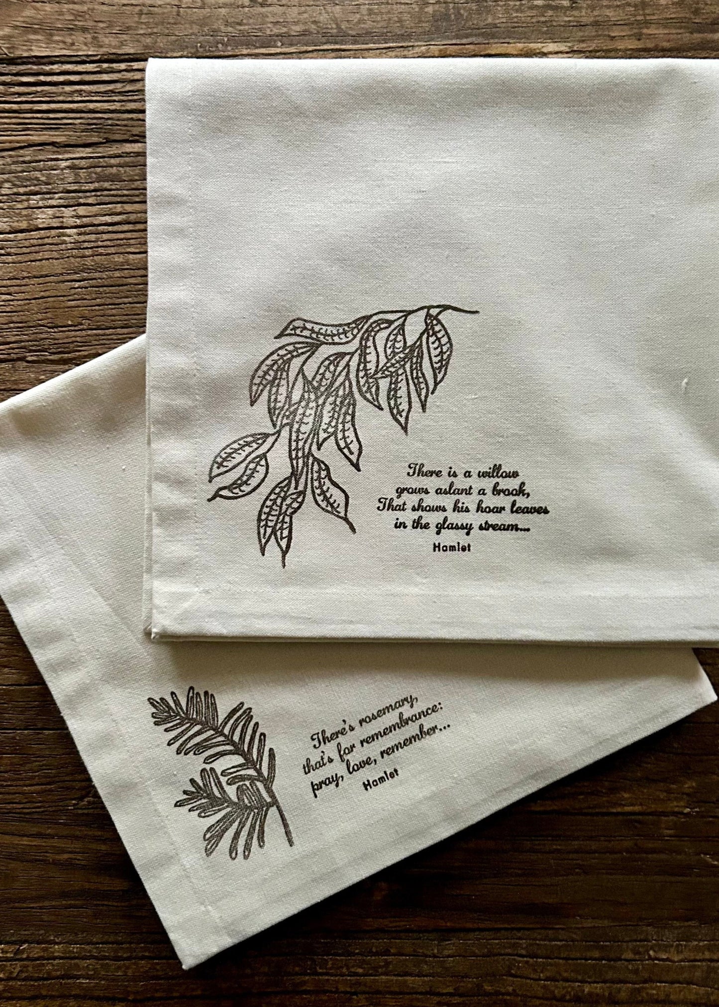 Organic Cotton Napkin Set: Ophelia (Willow and Rosemary)