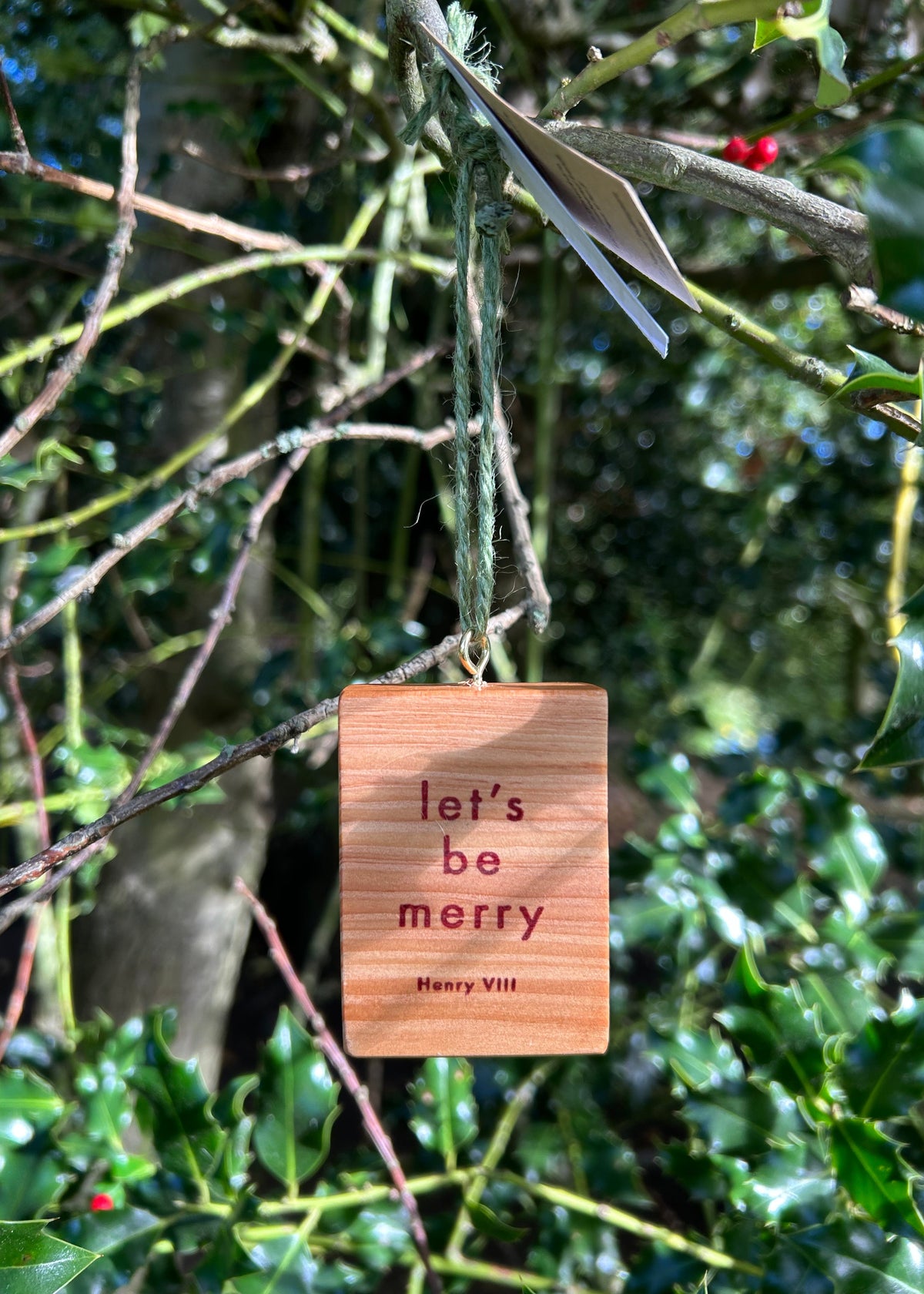 Wooden Hanging Christmas Decoration: Douglas Fir
