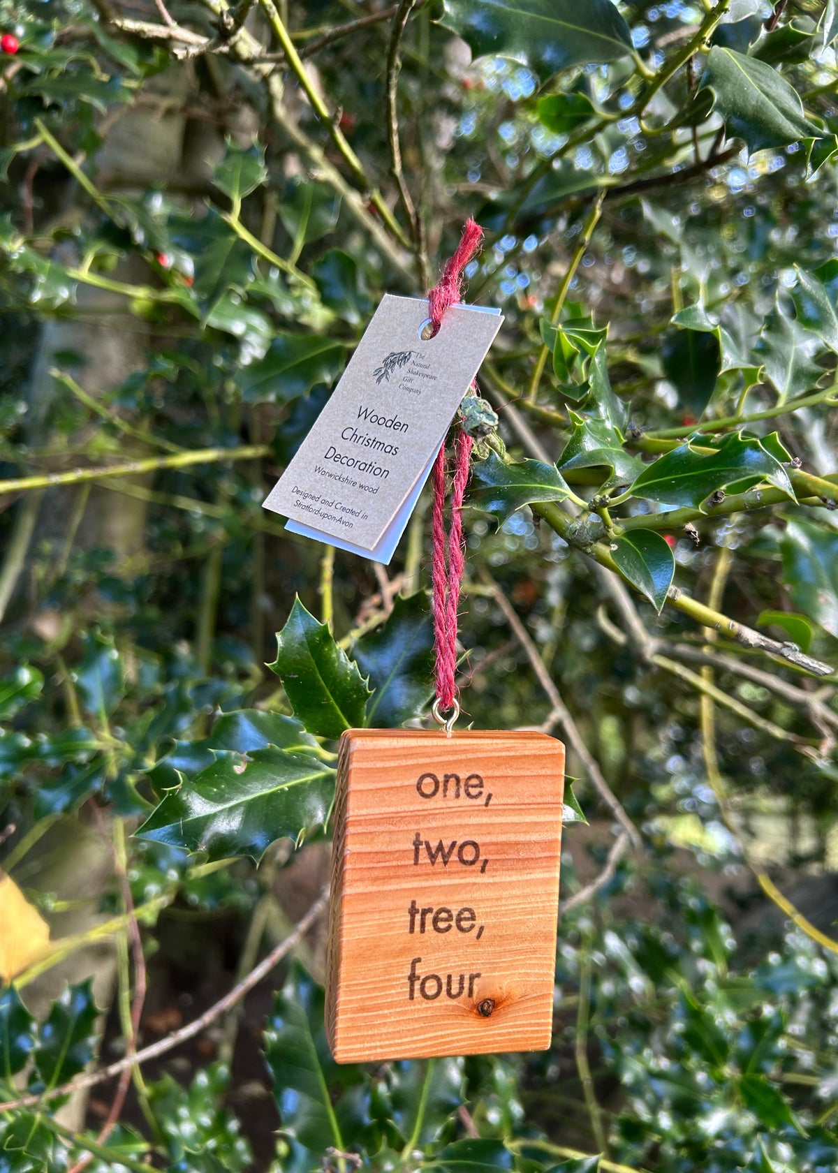 Wooden Hanging Christmas Decoration: Douglas Fir
