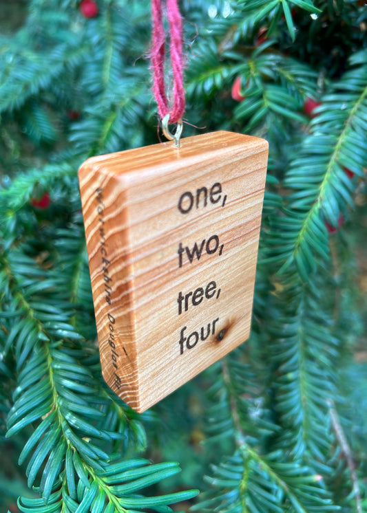 Wooden Hanging Christmas Decoration: Douglas Fir